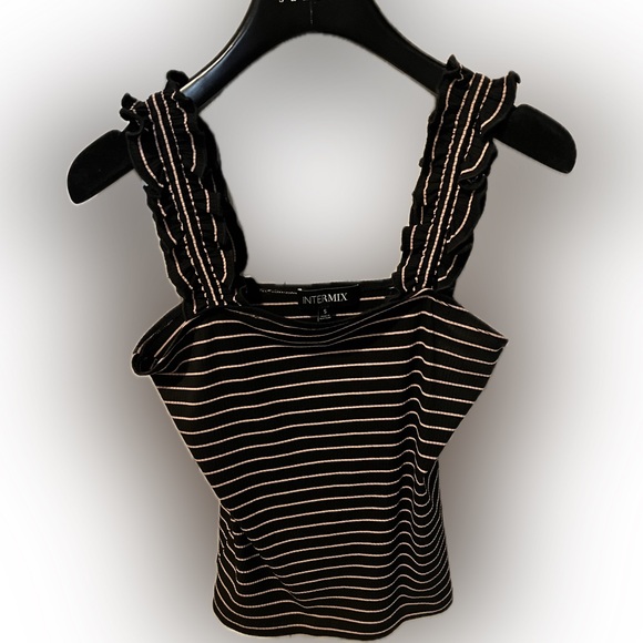 Intermix Carla Striped Ruffle Tank, S - Picture 6 of 8